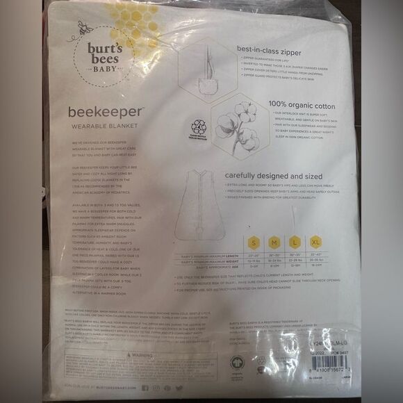 NWT Burt’s Bees Beekeeper Wearable Blanket - Large - Picture 3 of 4